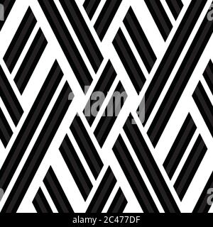 Pattern with black and white stripes Stock Vector