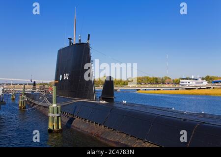 USS Clamagore Submarine, Patriots Point Naval & Maritime Museum, Charleston, South Carolina, USA Stock Photo