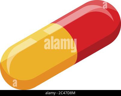 Nanotechnology capsule icon, isometric style Stock Vector