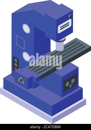 Work Cnc Machine Icon Cartoon Vector. Factory Equipment. Industry Tool 