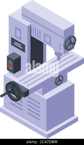 Metalwork milling machine icon, isometric style Stock Vector