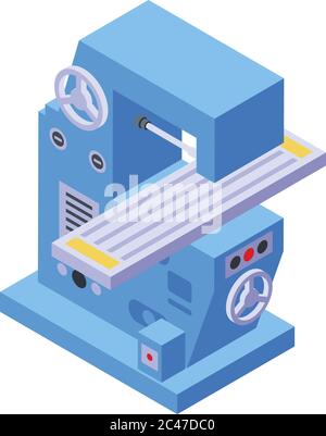 Electric milling machine icon, isometric style Stock Vector