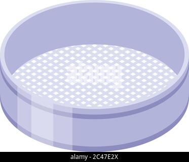 Confectioner sieve icon, isometric style Stock Vector