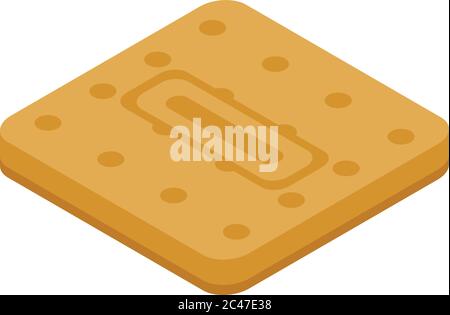 Confectioner cookie icon, isometric style Stock Vector