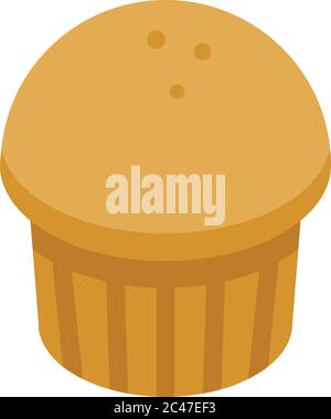 Cupcake icon, isometric style Stock Vector
