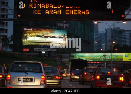 Traffic jam in Kuala Lumpur in Malaysia Stock Photo