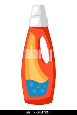 Illustration of washing detergent bottle. Stock Vector