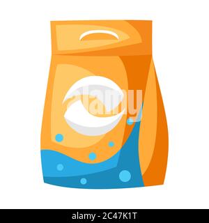 Illustration of washing detergent package. Stock Vector