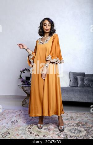 knee length dresses for ladies Malaiqa Arabic Dress – anahco