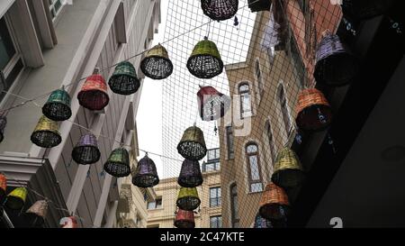 Ankara, Turkey - January 9, 2020: Decoration bells on the streets of Ankara. Stock Photo