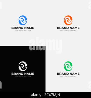 Creative curvy circle modern line art style Initial letter o logo design vector template. Professional abstract letter o icon design for company or st Stock Vector