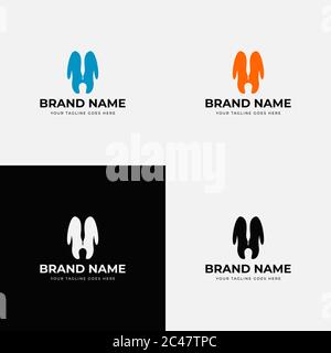 Simple creative abstract penguin bird logo design template vector illustration. Stock Vector