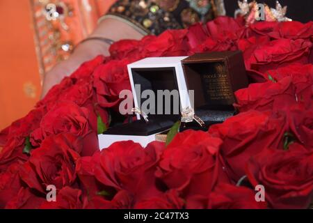 Weeding Rings for ring ceremony Stock Photo