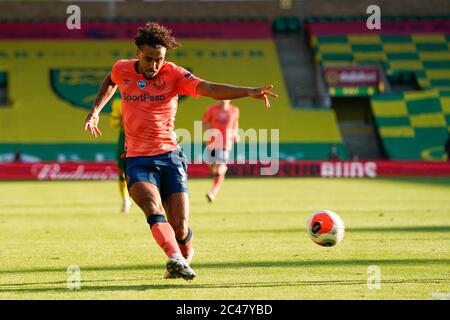 Norwich, UK. 24th June, 2020. Dominic Calvert-Lewin of Everton during the Premier League match between Norwich City and Everton at Carrow Road, Norwich. Photo by David Horn. Credit: PRiME Media Images/Alamy Live News Stock Photo