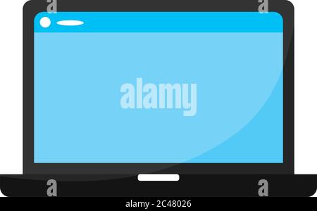 Isolated laptop icon Stock Vector