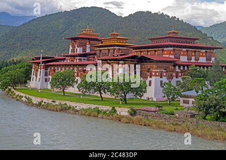 Punakha Dzong, Bhutan Stock Photo