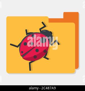 folder infected by the virus concept symbol vector illustration Stock Vector