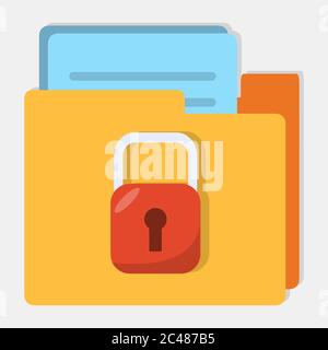 folder lock concept symbol vector illustration Stock Vector