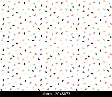 Seamless Pattern Colorful Semicircles, Confetti Style. Vector illustration Stock Vector