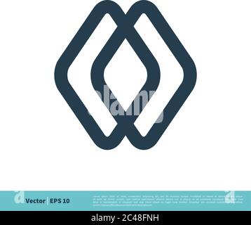 Abstract Line Two Diamond Logo Template Illustration Design. Vector EPS 10. Stock Vector