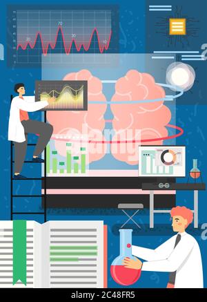 Artificial intelligence technology vector poster design template Stock Vector