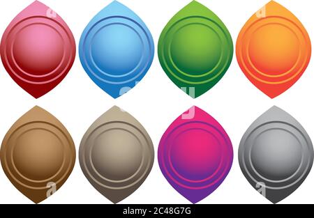 Vector illustration of design elements with own spaces for copy. Stock Vector
