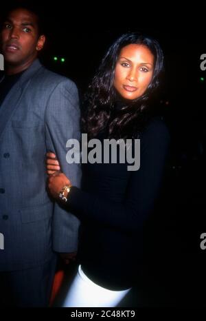 Westwood, California, USA 9th November 1995 Model Beverly Johnson attends Miramax' 'The Crossing Guard' Premiere on November 9, 1995 at Mann National Theatre in Westwood, California, USA. Photo by Barry King/Alamy Stock Photo Stock Photo