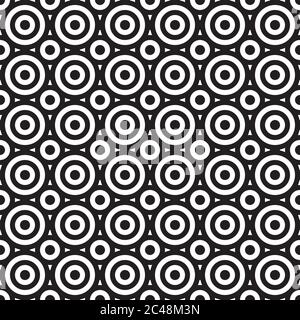 Seamless texture with black circles Stock Vector