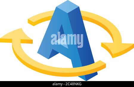 Language translator icon, isometric style Stock Vector