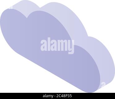 Data cloud translator icon, isometric style Stock Vector