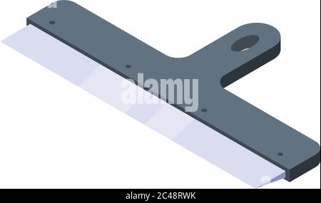 Wall spatula icon, isometric style Stock Vector