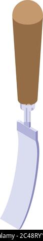 Hand chisel icon, isometric style Stock Vector