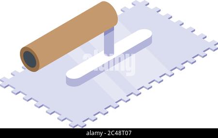 Putty knife equipment icon, isometric style Stock Vector