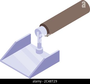 Shovel spatula icon, isometric style Stock Vector