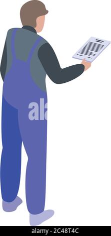 Furniture courier icon, isometric style Stock Vector