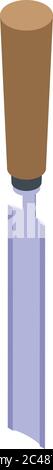 Repair chisel icon, isometric style Stock Vector
