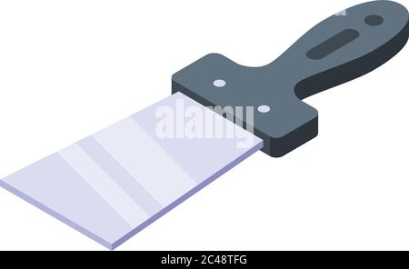 Construction spatula icon, isometric style Stock Vector