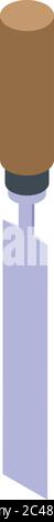 Carpentry chisel icon, isometric style Stock Vector