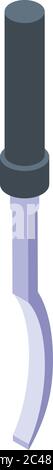 Carpenter chisel icon, isometric style Stock Vector