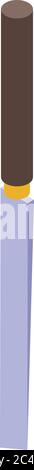 Handle chisel icon, isometric style Stock Vector
