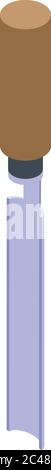 Gouge chisel icon, isometric style Stock Vector