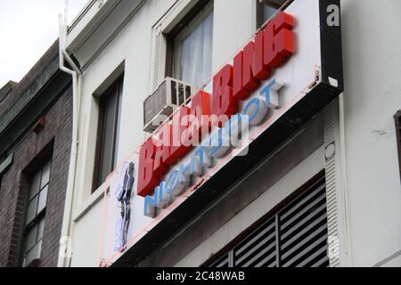 Bada Bing nightclub on Darlinghurst Road in Sydney’s Kings Cross. Stock Photo