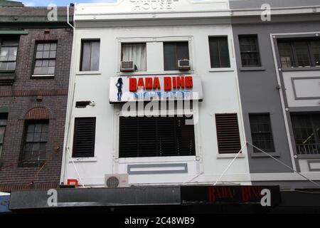 Bada Bing nightclub on Darlinghurst Road in Sydney’s Kings Cross. Stock Photo