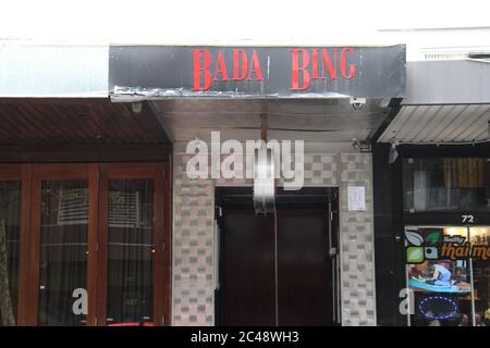 Bada Bing nightclub on Darlinghurst Road in Sydney’s Kings Cross. Stock Photo