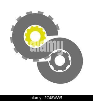 Cog vector pattern Stock Vector