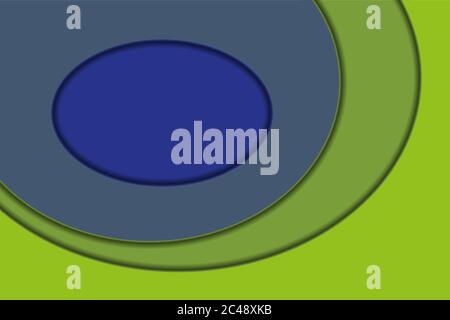 Abstract Green Blue Paper Cut Shapes Background Stock Vector