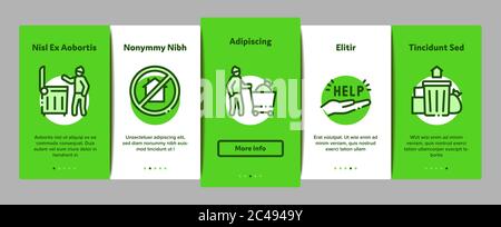 Homeless Beggar People Onboarding Elements Icons Set Vector Stock ...