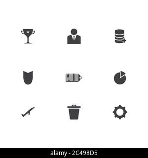 website element icons for web design. Modern website elements icon set. Vector file in layers for easy editing Stock Vector
