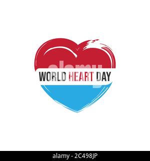 Creative concept of world heart day vector image. World Heart Day icon design. Awareness health care concept Stock Vector