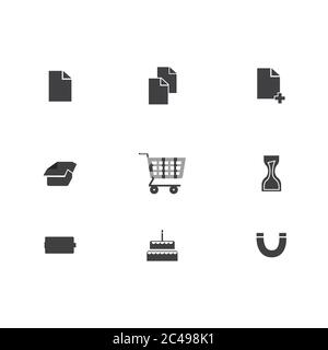 website element icons for web design. Modern website elements icon set. Vector file in layers for easy editing Stock Vector
